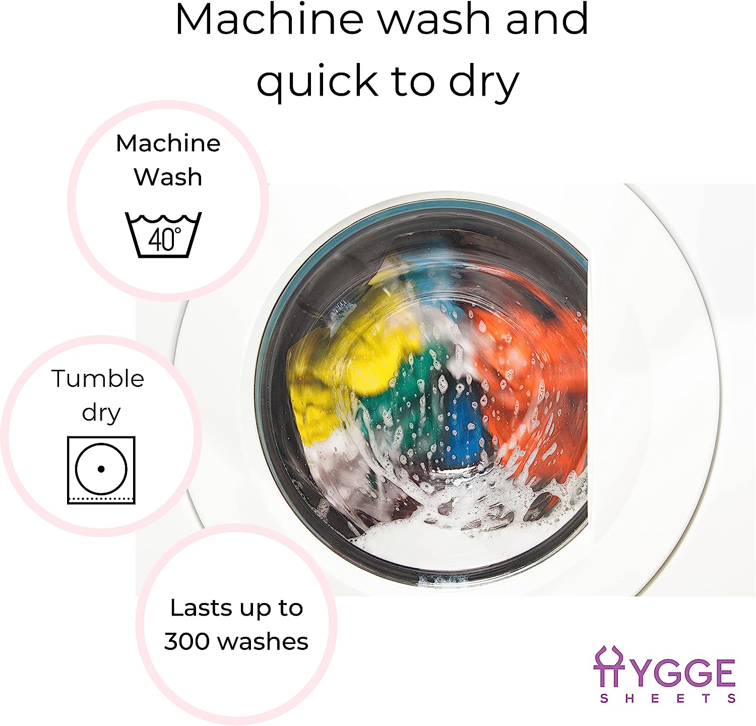 Hygge Sheets Potty Training Bed Pads - 100% Waterproof - Bed Wetting Pads for Twin and Toddler Beds - Reusable, Non Slip and Easy to Change at Night - Must Have for Parents - Rainbow - Image 5